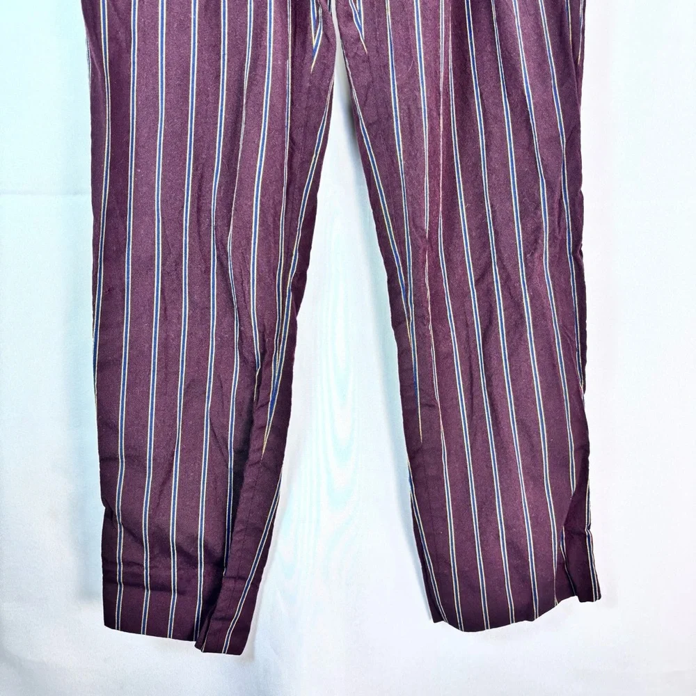 BR Athletics Marzotto Havana Fabric Wool Blend Pinstripe Trousers Mens Size 28